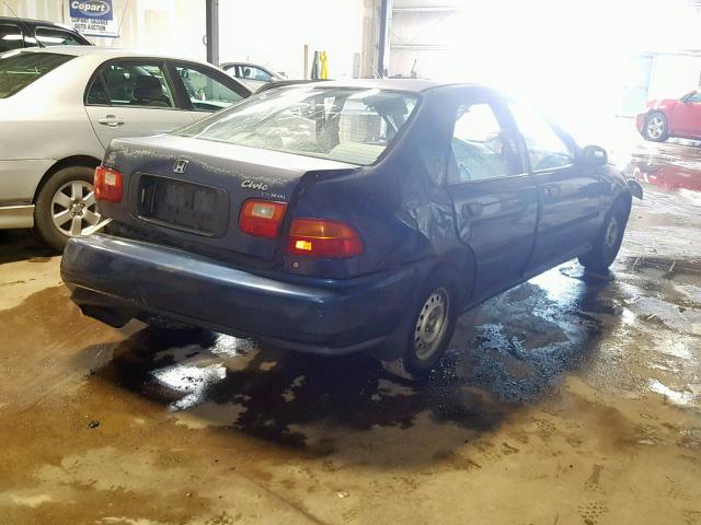 JHMEG8548SS004654 - 1995 HONDA CIVIC DX BLUE photo 4