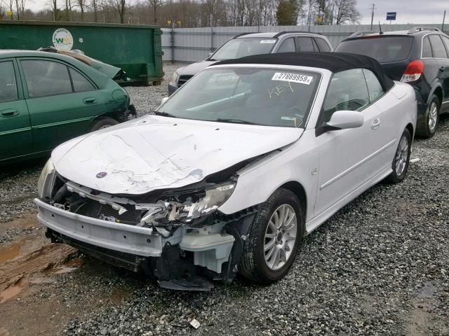 YS3FB79Y686004707 - 2008 SAAB 9-3 2.0T WHITE photo 2