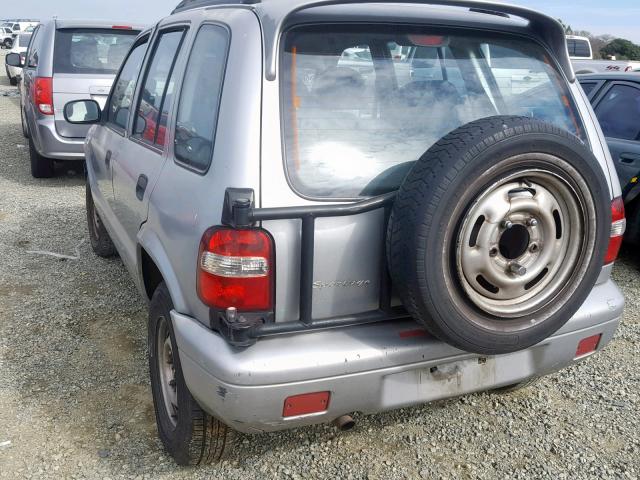 KNDJB723315691298 - 2001 KIA SPORTAGE SILVER photo 3