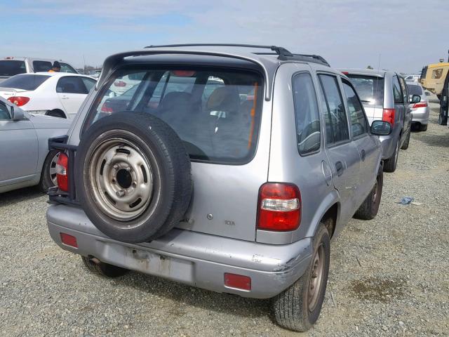 KNDJB723315691298 - 2001 KIA SPORTAGE SILVER photo 4