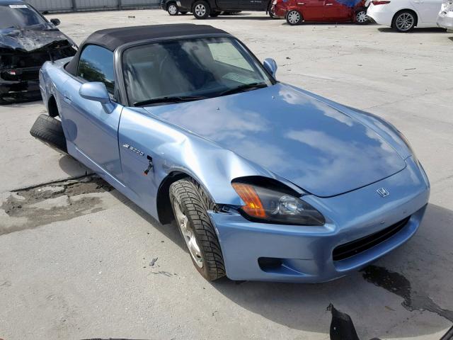 JHMAP11462T003153 - 2002 HONDA S2000 BLUE photo 1