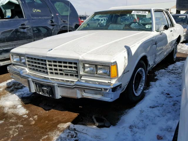 1G1AN47HXEH112198 - 1984 CHEVROLET CAPRICE CL WHITE photo 2