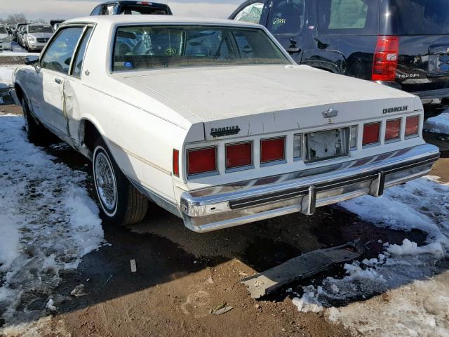 1G1AN47HXEH112198 - 1984 CHEVROLET CAPRICE CL WHITE photo 3