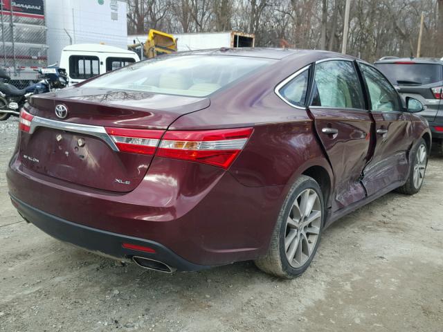 4T1BK1EB0EU123392 - 2014 TOYOTA AVALON BAS MAROON photo 4