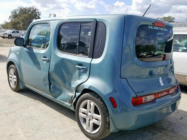 JN8AZ2KR1BT201431 - 2011 NISSAN CUBE BASE GREEN photo 3