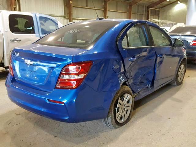 1G1JB5SH7H4157911 - 2017 CHEVROLET SONIC LS 蓝色 照片 4