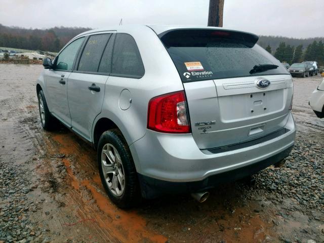 2FMDK4GC9DBB26778 - 2013 FORD EDGE SE SILVER photo 3