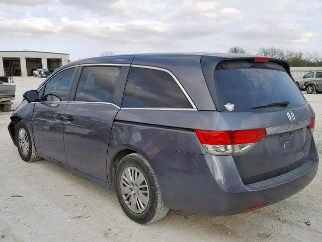 5FNRL5H2XFB048469 - 2015 HONDA ODYSSEY LX GRAY photo 3