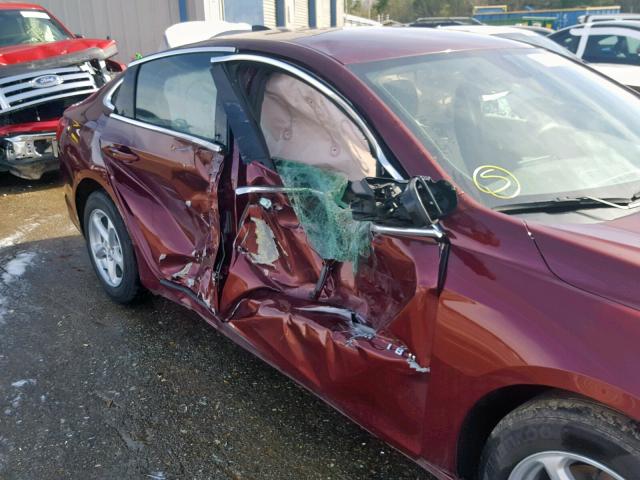 1G1ZB5ST3GF274234 - 2016 CHEVROLET MALIBU LS MAROON photo 9