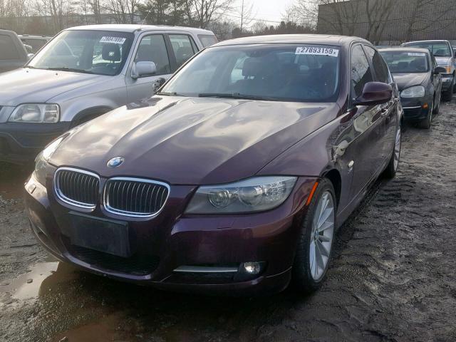 WBAPL33579A405131 - 2009 BMW 335 XI BURGUNDY photo 2