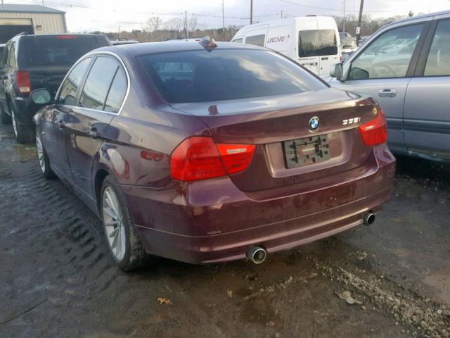 WBAPL33579A405131 - 2009 BMW 335 XI BURGUNDY photo 3