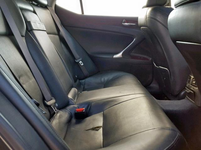 JTHBK262475049849 - 2007 LEXUS IS 250 CHARCOAL photo 6