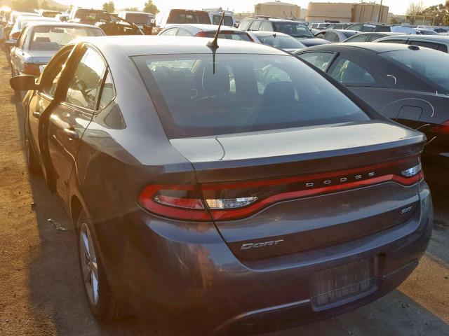 1C3CDFBB2FD373517 - 2015 DODGE DART SXT GRAY photo 3