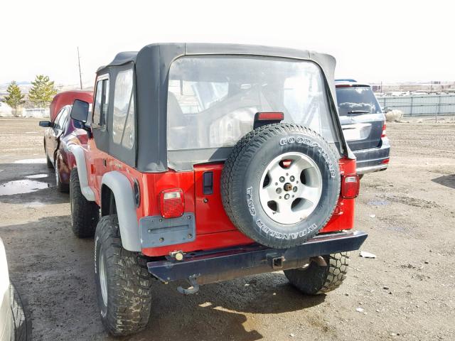 1J4FA49S51P307931 - 2001 JEEP WRANGLER / RED photo 3