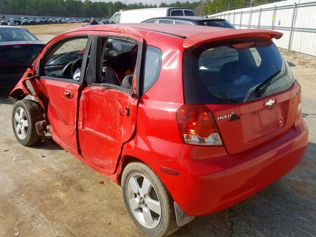 KL1TD66628B003859 - 2008 CHEVROLET AVEO BASE Қызыл фото 3