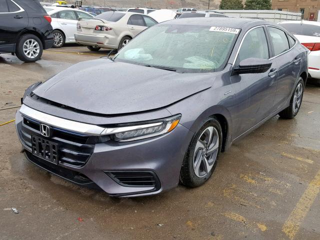 19XZE4F50KE006460 - 2019 HONDA INSIGHT EX GRAY photo 2