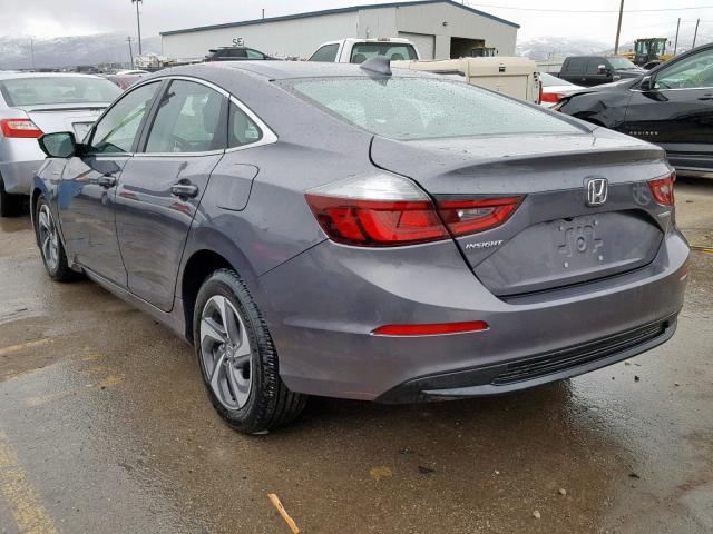 19XZE4F50KE006460 - 2019 HONDA INSIGHT EX GRAY photo 3