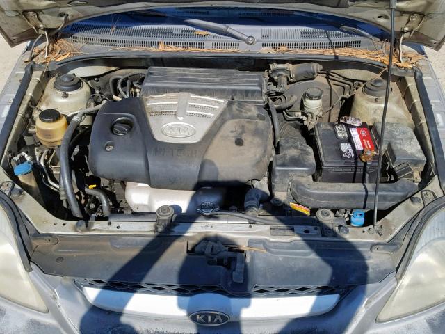 KNADC125156365568 - 2005 KIA RIO GRAY photo 7