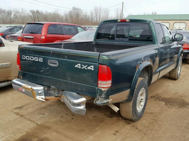 1B7GG22Y6XS275153 - 1999 DODGE DAKOTA GREEN photo 4