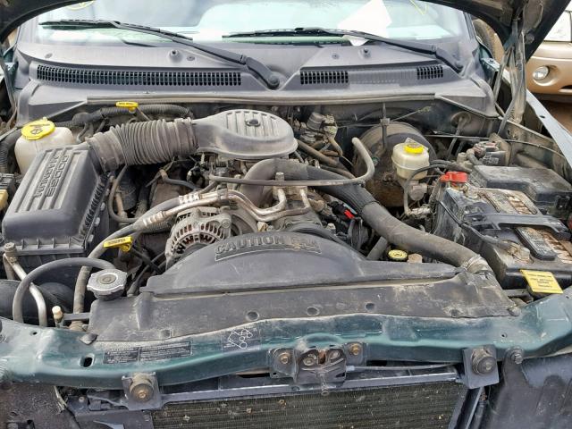 1B7GG22Y6XS275153 - 1999 DODGE DAKOTA GREEN photo 7