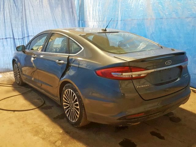 3FA6P0RUXJR194264 - 2018 FORD FUSION TIT GRAY photo 3