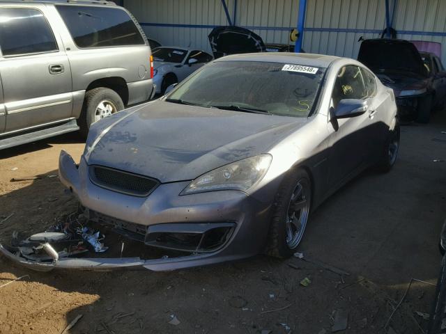 KMHHU6KH2BU044201 - 2011 HYUNDAI GENESIS CO GRAY photo 2