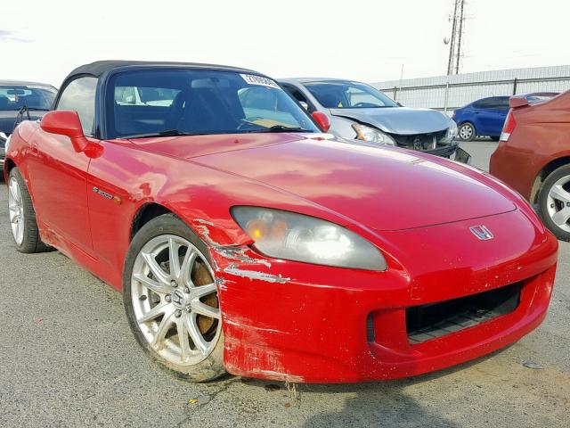 JHMAP21414T003697 - 2004 HONDA S2000 RED photo 1