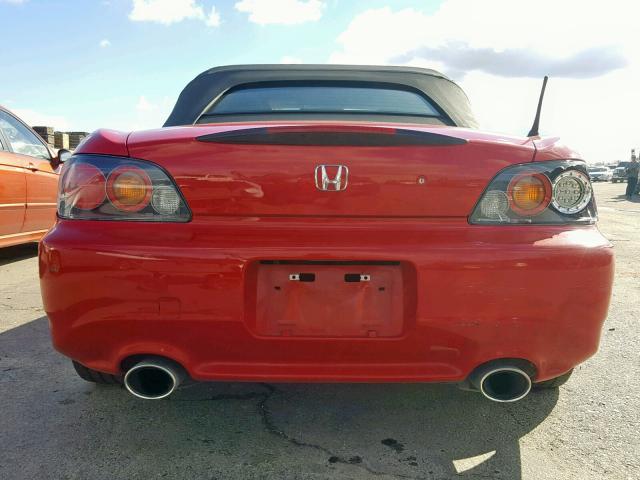 JHMAP21414T003697 - 2004 HONDA S2000 RED photo 6