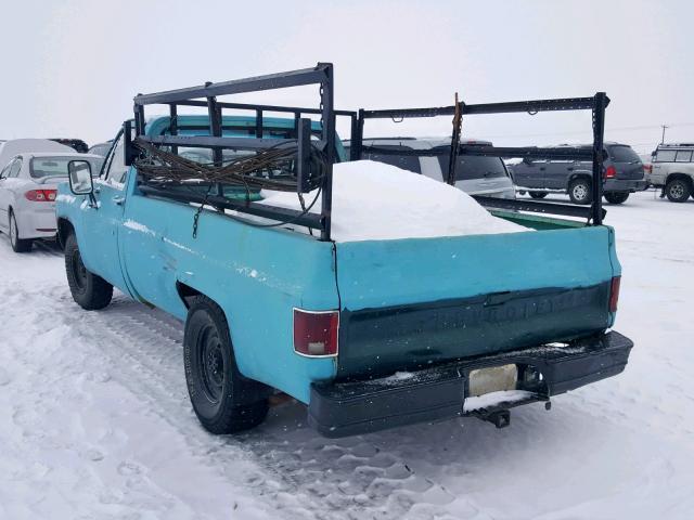 CCY244Z144270 - 1974 CHEVROLET C20 TURQUOISE photo 3