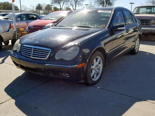 WDBRF64J64F514271 - 2004 MERCEDES-BENZ C 320 BLACK photo 2