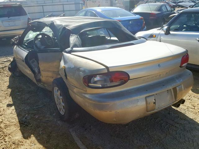 3C3EL45H2YT279084 - 2000 CHRYSLER SEBRING JX TAN photo 3