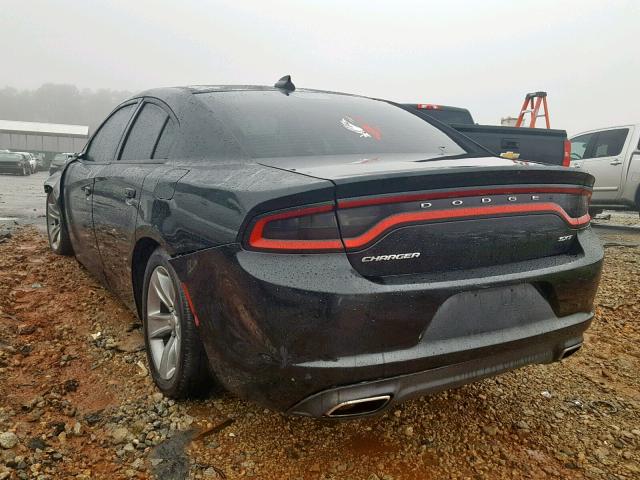 2C3CDXHG2GH204448 - 2016 DODGE CHARGER SX BLACK photo 3