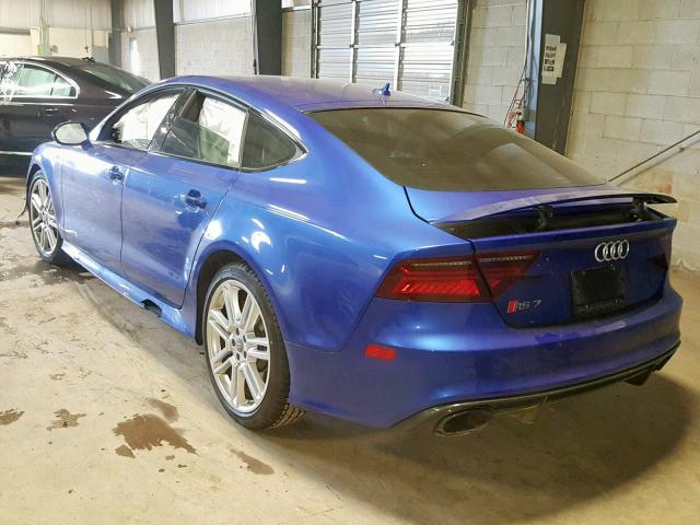 WUAW2AFC8GN902214 - 2016 AUDI RS7 BLUE photo 3