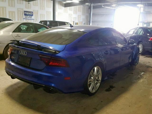 WUAW2AFC8GN902214 - 2016 AUDI RS7 BLUE photo 4