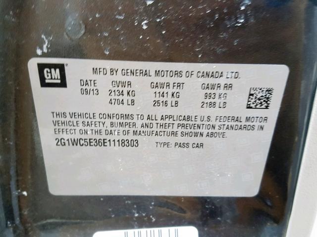 2G1WC5E36E1118303 - 2014 CHEVROLET IMPALA LIM GRAY photo 10