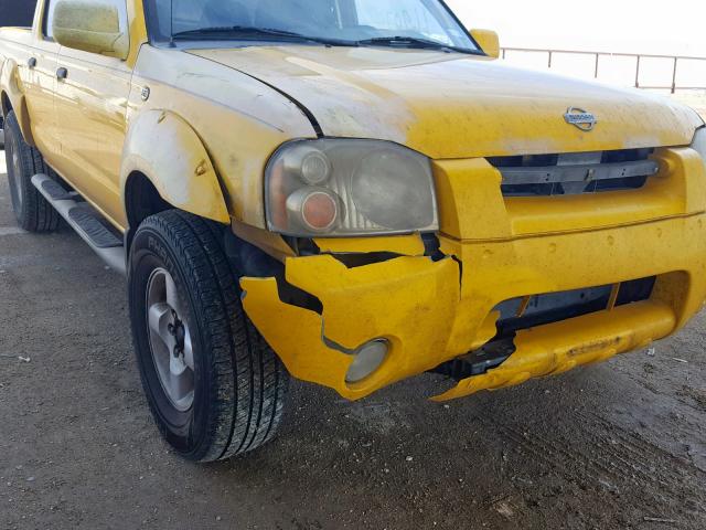 1N6ED27T71C379680 - 2001 NISSAN FRONTIER C YELLOW photo 9