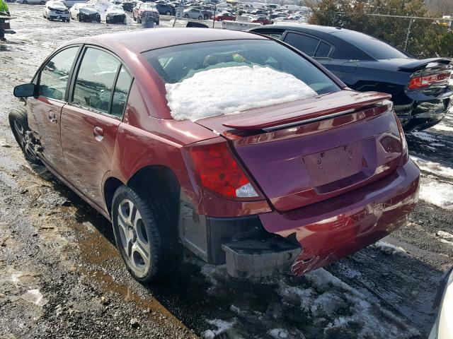 1G8AL52F45Z118656 - 2005 SATURN ION LEVEL BURGUNDY photo 3