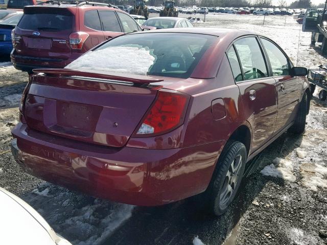 1G8AL52F45Z118656 - 2005 SATURN ION LEVEL BURGUNDY photo 4