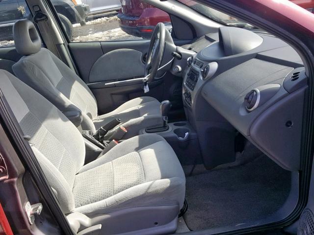 1G8AL52F45Z118656 - 2005 SATURN ION LEVEL BURGUNDY photo 5