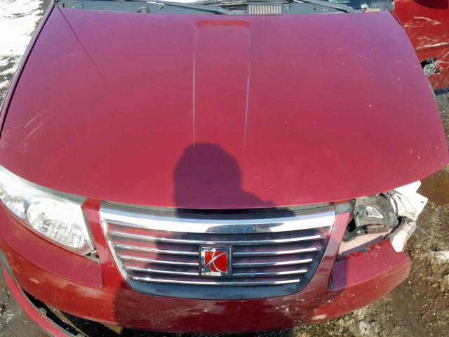 1G8AL52F45Z118656 - 2005 SATURN ION LEVEL BURGUNDY photo 7