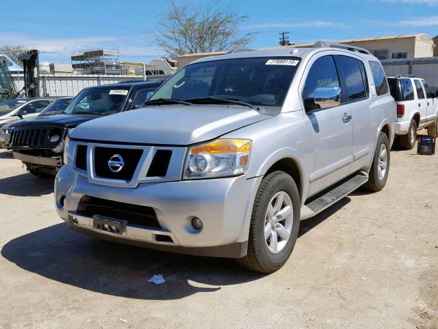 5N1AA0ND6BN606790 - 2011 NISSAN ARMADA SV SILVER photo 2