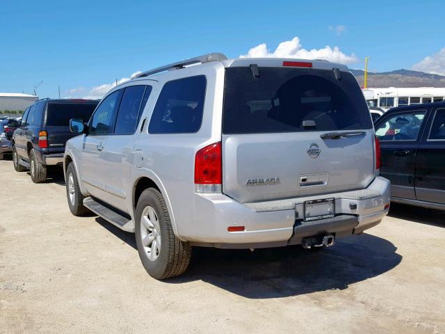 5N1AA0ND6BN606790 - 2011 NISSAN ARMADA SV SILVER photo 3