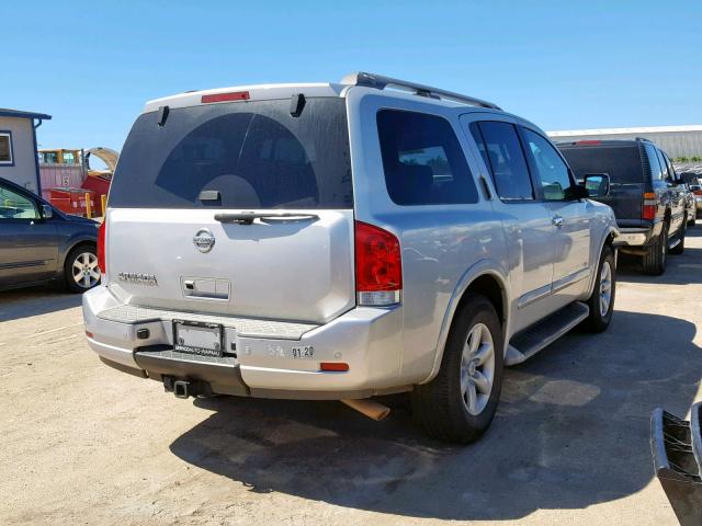 5N1AA0ND6BN606790 - 2011 NISSAN ARMADA SV SILVER photo 4