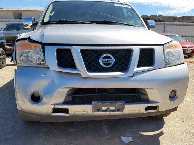 5N1AA0ND6BN606790 - 2011 NISSAN ARMADA SV SILVER photo 9