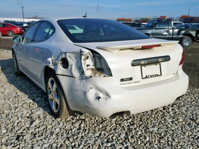 2G2WC58C181171101 - 2008 PONTIAC GRAND PRIX WHITE photo 3