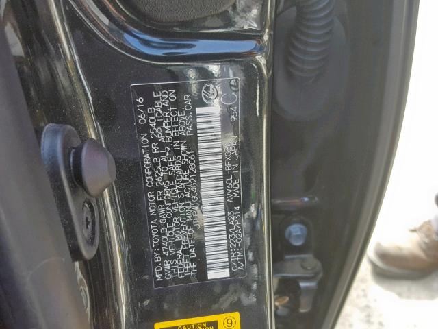 JTHBW1GG4G2128061 - 2016 LEXUS ES 300H BLACK photo 10