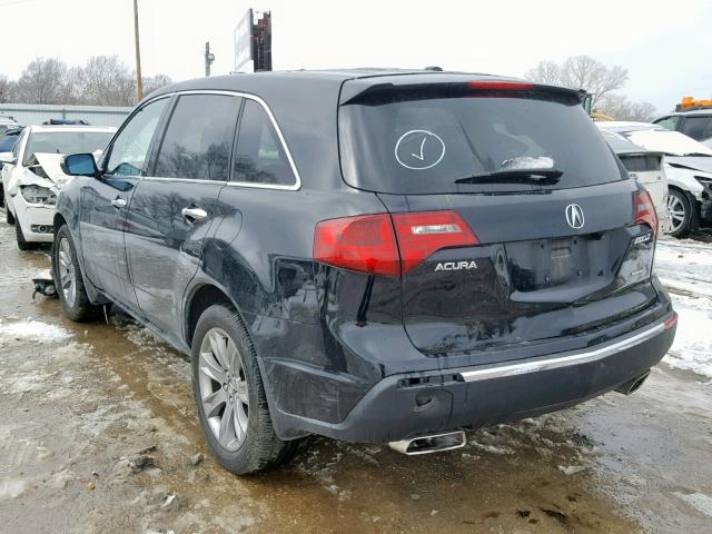 2HNYD2H5XBH546834 - 2011 ACURA MDX ADVANC BLACK photo 3