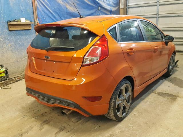 3FADP4GX6HM132637 - 2017 FORD FIESTA ST ORANGE photo 4