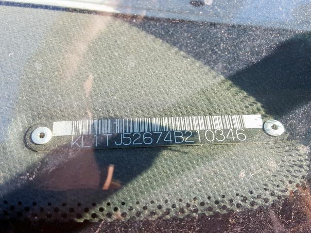 KL1TJ52674B210346 - 2004 CHEVROLET AVEO LS RED photo 10