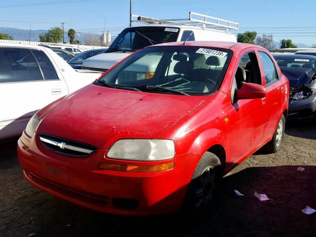 KL1TJ52674B210346 - 2004 CHEVROLET AVEO LS RED photo 2